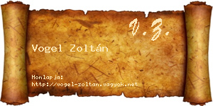 Vogel Zoltán névjegykártya