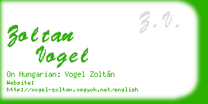zoltan vogel business card
